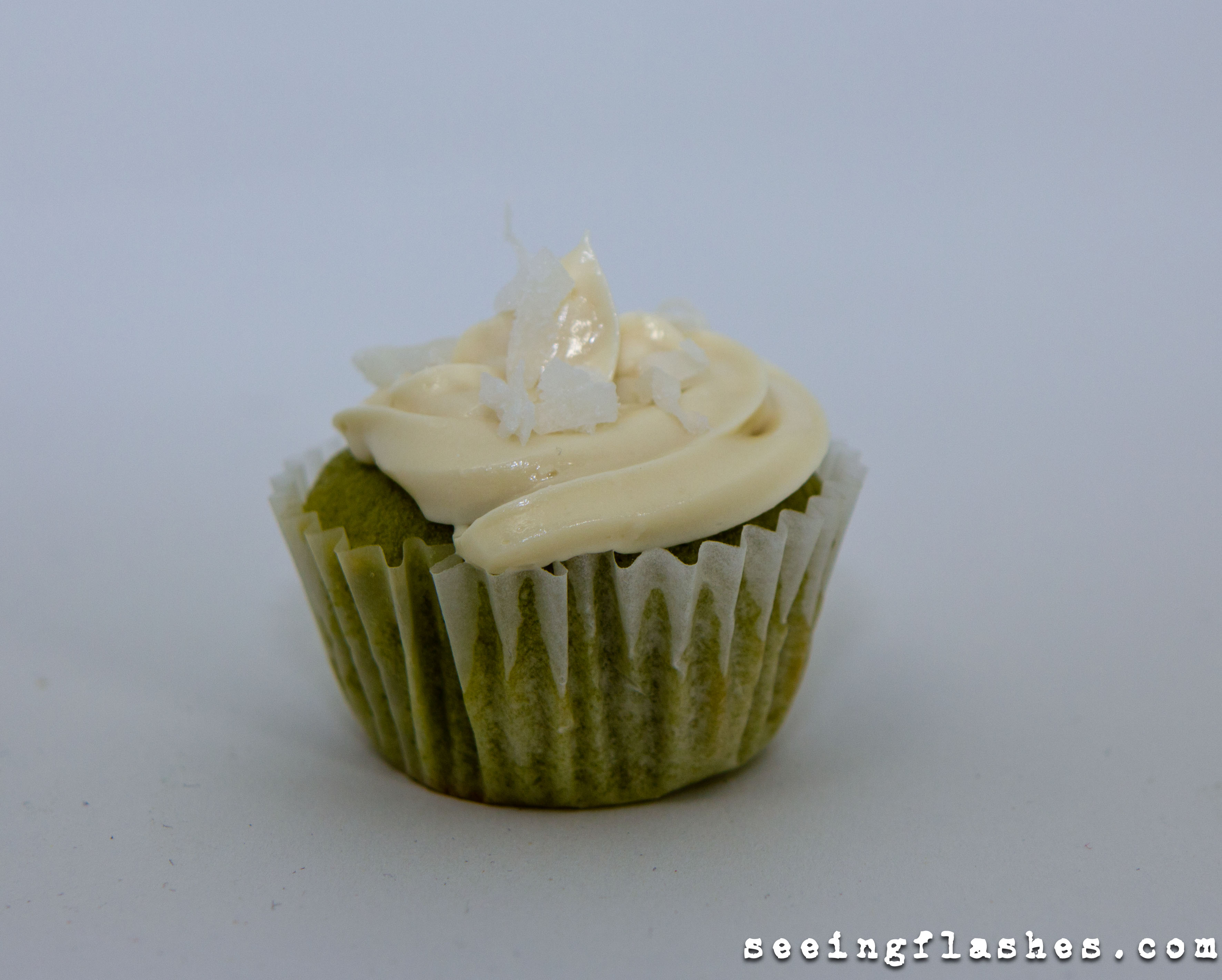 Permalink to: Green Tea Mini Cupcakes with Coconut Cream Cheese Frosting