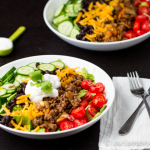 Permalink to: 10 Minute Taco Salad 10 Minute Taco Salad: The fastest, healthiest and most delicious taco salad is ready in just 10 minutes! Tons of bold flavors in this healthy, weeknight meal.