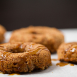 Permalink to: Apple Cider Donuts with Molasses Dulce de Leche Glaze Apple Cider Donuts with Molasses Dulce Glaze: Delicious, comforting baked almond meal donuts are grain-free, naturally sweetened and contain no butter or oil, but they taste like a decadent treat!