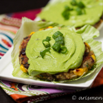 Permalink to: Sweet Potato Black Bean Burgers with Cilantro Avocado Cream {The Recipe ReDux}