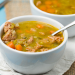 Permalink to: Crockpot Spicy Sausage Split Pea Soup Spicy Sausage Split Pea Soup: Warm, hearty, comforting and filled with bold flavor!