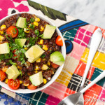 Permalink to: Southwest Quinoa Bowls Southwest Quinoa Bowls : A super healthy, easy and delicious vegan and gluten-free option with TONS of flavor and veggies!