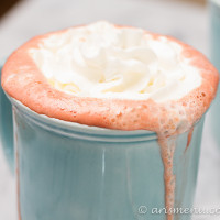 Boozy Red Velvet Hot Chocolate: Rich and decadent with white & dark chocolate + cream cheese melted in!