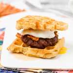 Permalink to: The Breakfast Burger The Breakfast Burger: A waffle bun with crispy bacon, a poached egg and a drizzle of maple syrup. This burger has the perfect combination of flavors and textures and will turn even skeptics into believers!